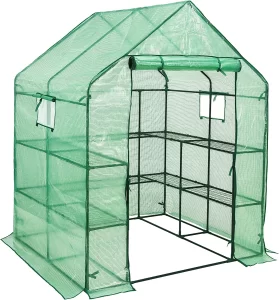 2. SUNGIFT Mini Walk-In Greenhouse