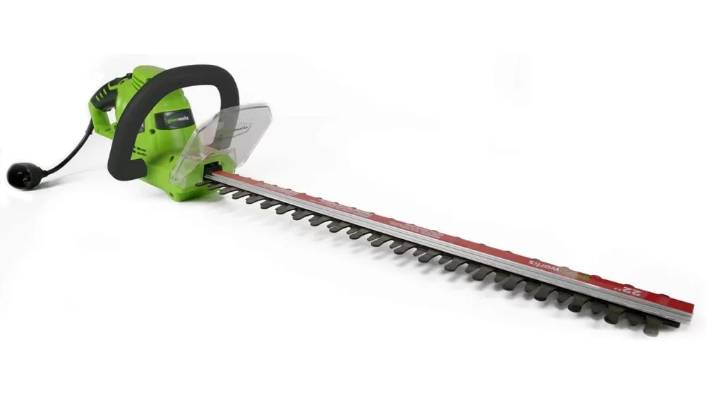 4. Greenworks Dual-Action Corded Hedge Trimmer