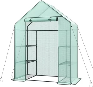 4. Nova Mini Walk-in Greenhouse, 6 Shelves